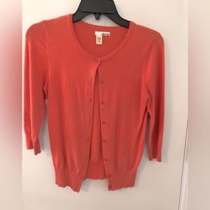 ABOUND 3/4 sleeve coral cardigan. SZ M
